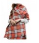 JJ Store Womens Large Tartan Plaid Checked Scarf Stole Pashmina Wrap Shawl - Orange - CT125U4XU27