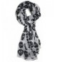 Ted and Jack - Vintage Style Lightweight Skull Print Scarf - White - CU186IOCLSN