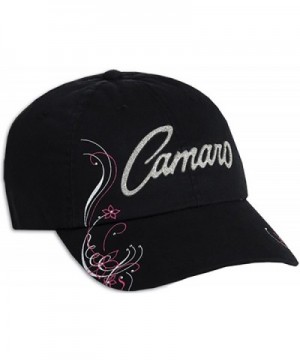 Camaro Ladies Glitter Cap - Black - C612HPOH3MD