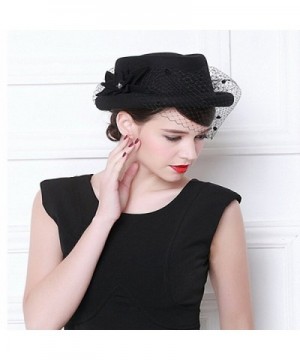 Maitose Womens Vintage Fedoras Black