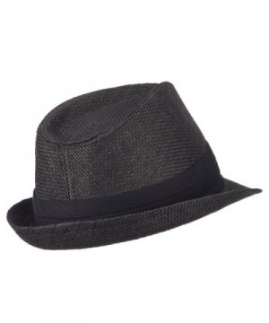 Mens Paper Fedora Hat Pinched in Men's Fedoras