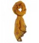 Ted and Jack - Pretty Chiffon Silk Blend Graphic Scarf - Gold Ribbon - CN12H8UN3AT