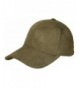 Funky Junque's 6 Panel Solid Adjustable Suede Baseball Velcro Closure Cap Hat - Olive - CM12EUL6PCN