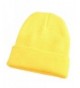 Shineweb Men Women Beanie Knit Cap Hip-Hop Winter Warm Elastic Cuff Hat - Light Yellow - CJ12OCETSMX