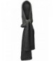 Winter Knit Hooded Scarf Cowl - Black - C4128O8R3TH