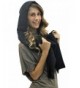 Black Winter Knit Hooded Scarf in Fashion Scarves