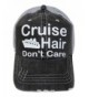 White Glitter Cruise Hair Don't Care Distressed Look Grey Trucker Cap Hat - CU12N7CTM55