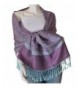 Jacquard Pashmina Paisley Shawl Purple&LtBlueAP - CE112HTLA43