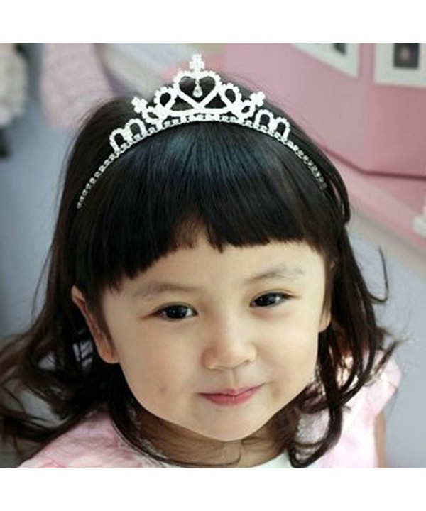 Children Rhinestone Heart Headband Crown Tiara Baby Princess Crown Customized - CM11O0YF9WX