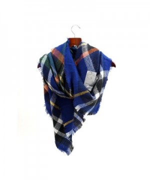 Women's Cozy Tartan Scarf Wrap Shawl Neck Stole Warm Plaid Checked Pashmina - CW11PK9KUM1