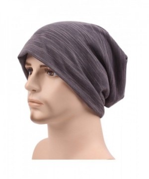 Unisex Winter Lightweight Stretch Beanie Chemo Cap Hats for Hairloss - Gray - C1186LI95SE