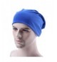 WEHOPS Unisex Soft Thin Stretchy Knit Cap Baggy Hat Slouchy Skull Long Beanie - Blue - CI12N9KHEWW