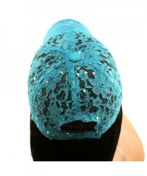 Glitter Baseball Hat Adjustable Turquoise