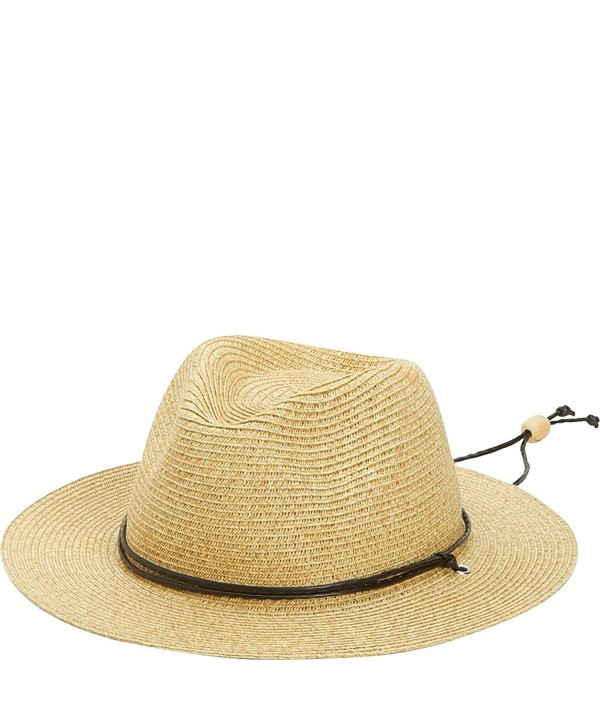 San Diego Hat Kids Paper Fedora with Braided Cord Chin Strap - Toast - CF11S3X01F7
