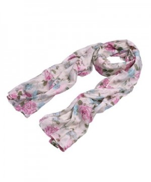 Elegant Roses Print Floral Scarf