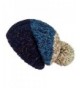 LETHMIK Womens Winter Rainbow Beanie Hat Slouchy Knit Skull Ski Cap with Pom - Rainbow Blue - CD12MA7QWL2