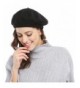 Bellady Women Solid Color French Wool Beret - Black - CC11SWYX8GB