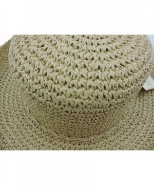 Womens Beige Crocheted Kettle Hat in Women's Sun Hats