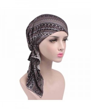 Highpot Women Fashion Printed Cancer Chemo Hat Beanie Scarf Turban Head Wrap Cap - F - CD184SCC83T