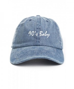 90's Baby Dad Hat Baseball Cap Unstructured Nineties New - Denim - C217AAK47EE