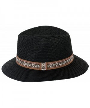 DRY77 Straw Large Fedora Black