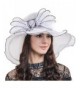 F&N STORY Two-Tone Tea Party KT Derby Church Hat Wedding Dress Hat Bridal Shower 037db - Bowknot-white - CT12ESV7HSB