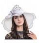 Two tone Church Wedding Bridal Bowknot White in Women's Sun Hats