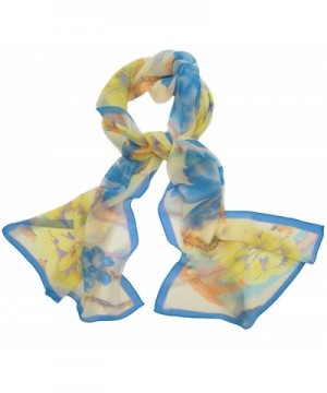 Ayli Women's Mulberry Silk Scarf Long Shawl Wrap Various Style - Flower 7 - CE1282KSX3H