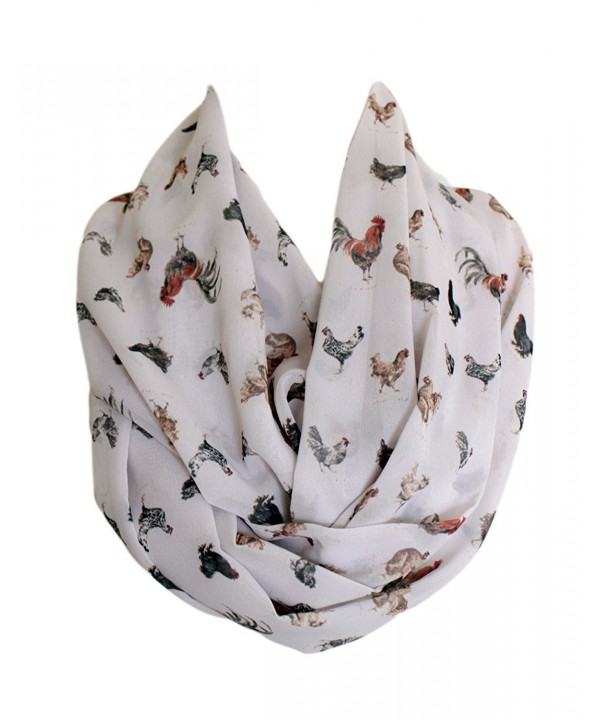 Etwoa's Chicken Rooster Pattern Infinity Scarf - C717YH9T690