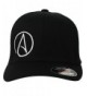 Atheist Offset Symbol Flexfit Baseball Hat Asst Colors - Black - C111H5MZRH9
