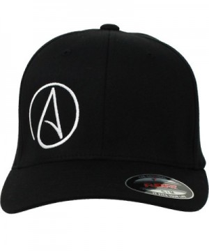 Atheist Offset Symbol Flexfit Baseball Hat Asst Colors - Black - C111H5MZRH9