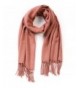 EUPHIE YING Womens Rich Solid Color Long Soft Winter Scarf - Darksalmon - CW1867YX530