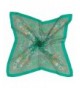 Elephant Printed Pure Silk Scarf Fashion Wrap Soft Hijab Scarves 40" x 40" - Green and Peach - CL12LIQ7GC1