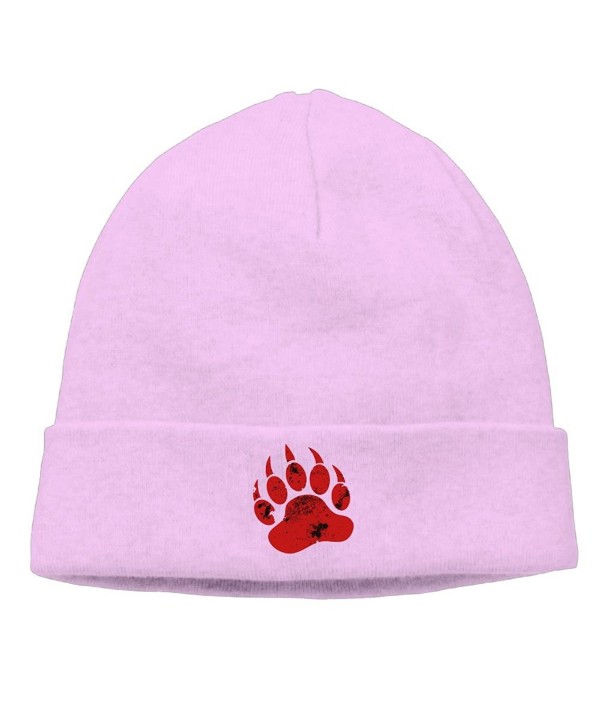 TinaTN Red Claw Unisex Wool Flock Cotton Knit Winter Warm Ski Hat Beanie Cap - Pink - CI188E2YEUA