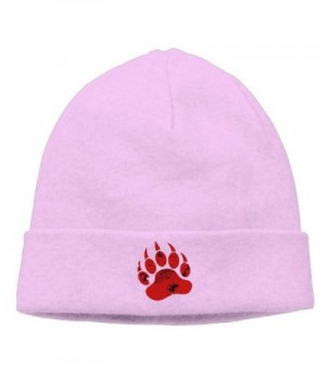 TinaTN Red Claw Unisex Wool Flock Cotton Knit Winter Warm Ski Hat Beanie Cap - Pink - CI188E2YEUA
