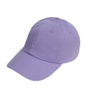 Bio-Washed Unstructured Cotton Adjustable Low Profile Strapback Cap - Lavender - CQ12EXQQ2UP