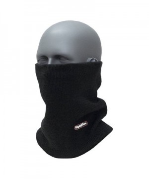 Refrigiwear Double Layer Warm Merino Wool Neck Gaiter - Black - C312N1ML2OB