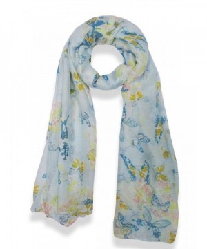 Ladies Colorful Printed Butterflies Scarf