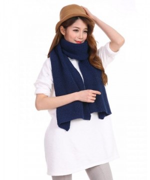 Anboor Luxurious Knitted Navy Blue in Fashion Scarves