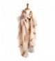 Womens Fun Cute Cartoon Fox Pattern Scarf Wrap Lightweight Soft Sheer Scarves - Beige - CJ12NTIQ3JL