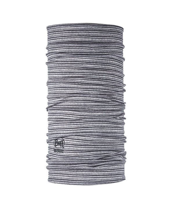 BUFF Lightweight Merino Wool Multifunctional Headwear - Light Grey Stripes - CK12HHRRLTD