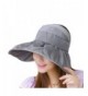 Women's UV Sun Protective Visor Summer Wide Brim Sun Hat Floppy Fold Beach Hat - Grey - CC12DOPKQIZ