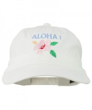 Hawaii Flower Aloha Embroidered Washed