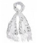 Bohomonde Madison Shawl- Long Fringe Sequin Evening Wrap - White/Silver - CB11NL5CB4B