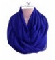 TC Solid Color and Print Soft Lightweight Chiffon Silk Feel Luxury Infinity Scarf - Royal Blue - CC189N3RELN