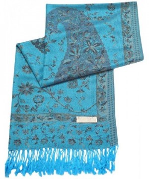 Turquoise Reversible Pashmina CJ Apparel in Wraps & Pashminas