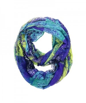 Wrapables Lightweight Voile Infinity Scarf - Green Purple - CW1865377GU