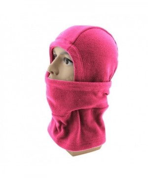 APAS Winter Thermal Outdoor Fleece Balaclava Motorcycle Ski Full Face Windproof Mask Hood Hat Cap - Rose Red - CN1287HXGXR