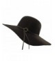 TASOON Women's Fedora Hat Wide Brim Warm Floppy Trilby- Vintage Decorative Hat - Coffee - CL12N7V9TLX
