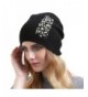 QUEENFUR Womens Wool Hat - Winter Cashmere Caps Oversized Beanies With Rhinestones Ski Hats - Style2-black - CN187CTIKOC